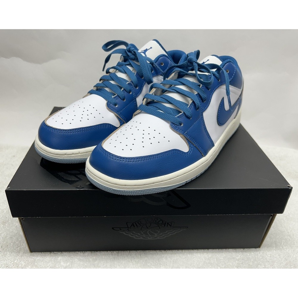 Nike Air Jordan Mens Size 12 Air Jordan 1 Low SE Industrial Blue Sneaker Shoes